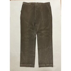 Gurteen Mens Corduroy Trousers Size 40 Tan Beige 40x31 Pleated Casual Hook